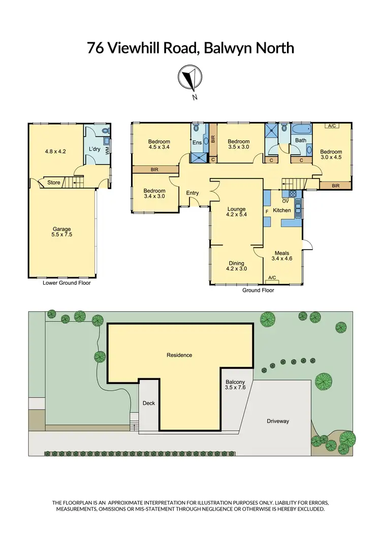 Floorplan of Homely house listing, 76 Viewhill Road, Balwyn North VIC 3104