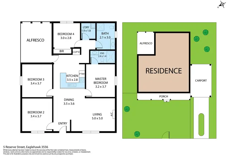 Floorplan of Homely house listing, 5 Reserve Street, Eaglehawk VIC 3556