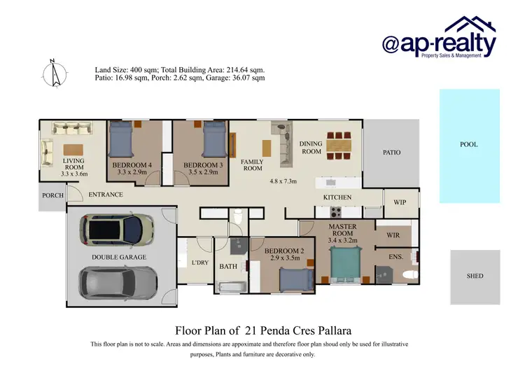 Floorplan of Homely house listing, 21 Penda Crescent, Pallara QLD 4110