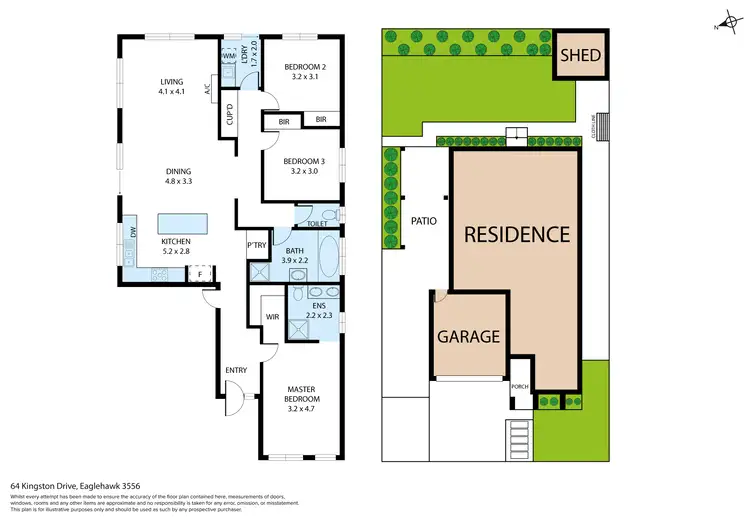 Floorplan of Homely house listing, 64 Kingston Drive, Eaglehawk VIC 3556