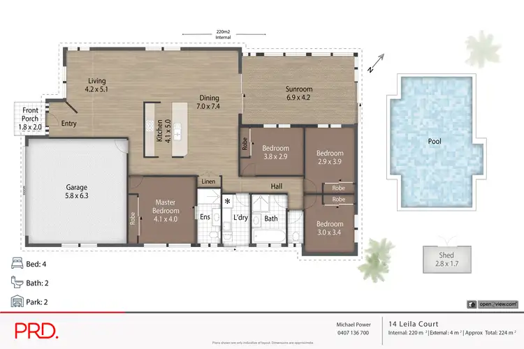 Floorplan of Homely house listing, 14 Leila Court, Mudgeeraba QLD 4213