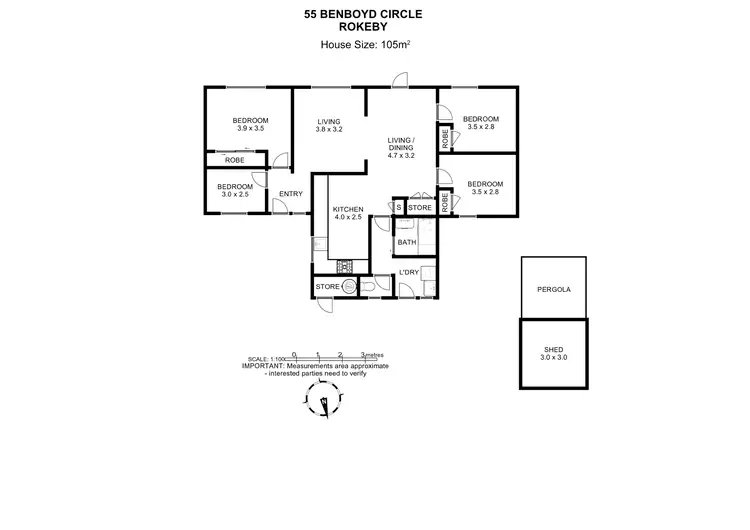 Floorplan of Homely house listing, 55 Benboyd Circle, Rokeby TAS 7019