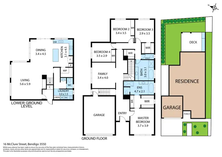 Floorplan of Homely house listing, 16 McClure Street, Bendigo VIC 3550