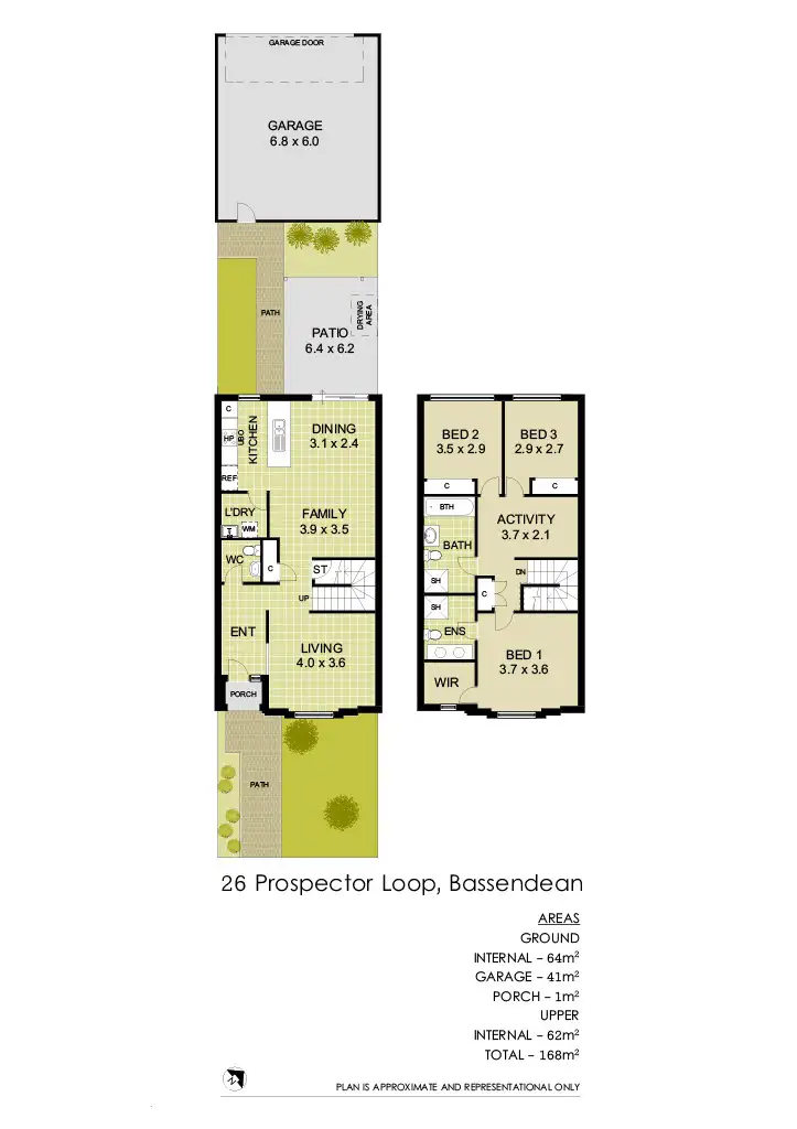 Floorplan of Homely townhouse listing, 26 Prospector Loop, Bassendean WA 6054