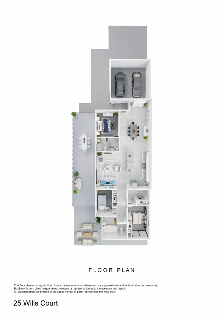 Floorplan of Homely semi-detached listing, 2/5 Wills Court, Cannonvale QLD 4802