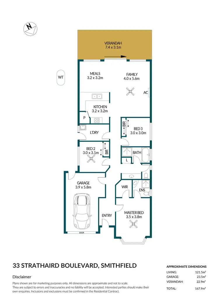 Floorplan of Homely house listing, 33 Strathaird Boulevard, Smithfield SA 5114