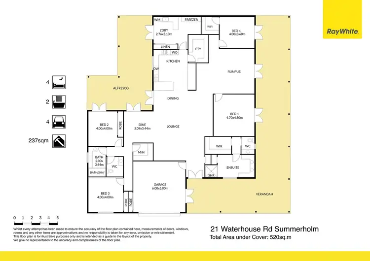 Floorplan of Homely rural property listing, 21 Waterhouse Road, Summerholm QLD 4341
