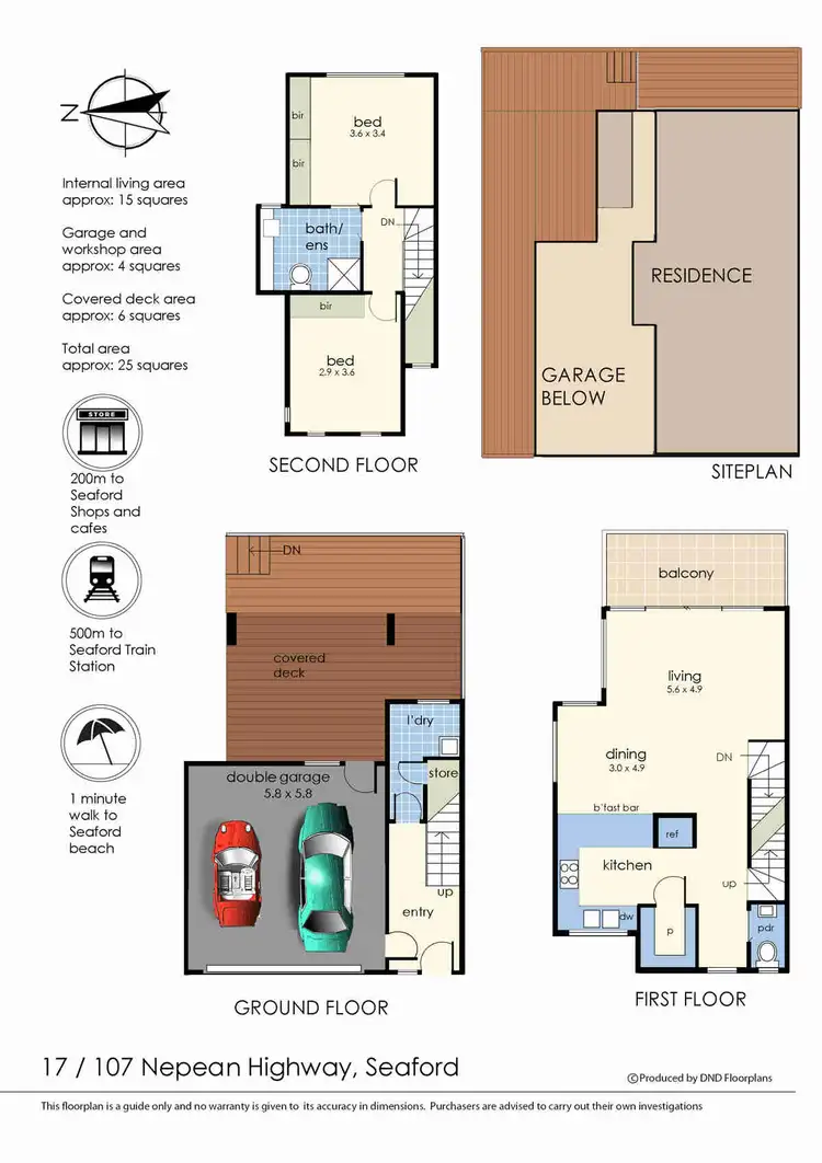 Floorplan of Homely house listing, 17/107 Nepean Highway, Seaford VIC 3198