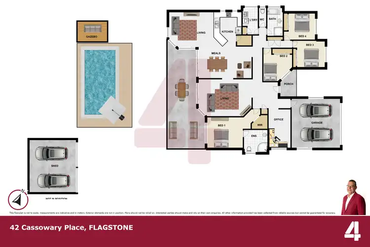 Floorplan of Homely house listing, 42 Cassowary Place, Flagstone QLD 4280