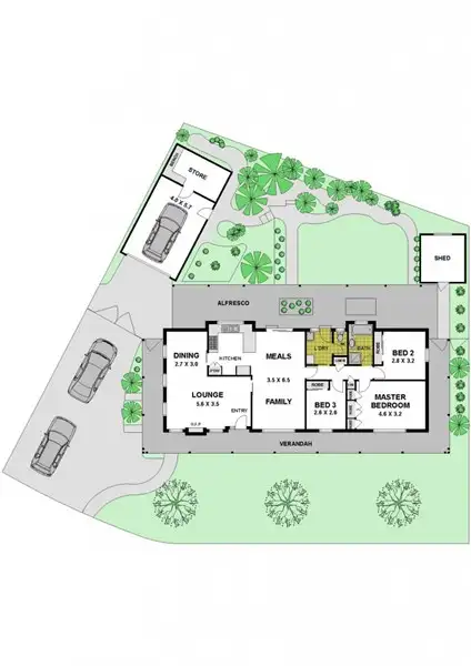 Floorplan of Homely house listing, 13 Rudstone Bend, Greenvale VIC 3059