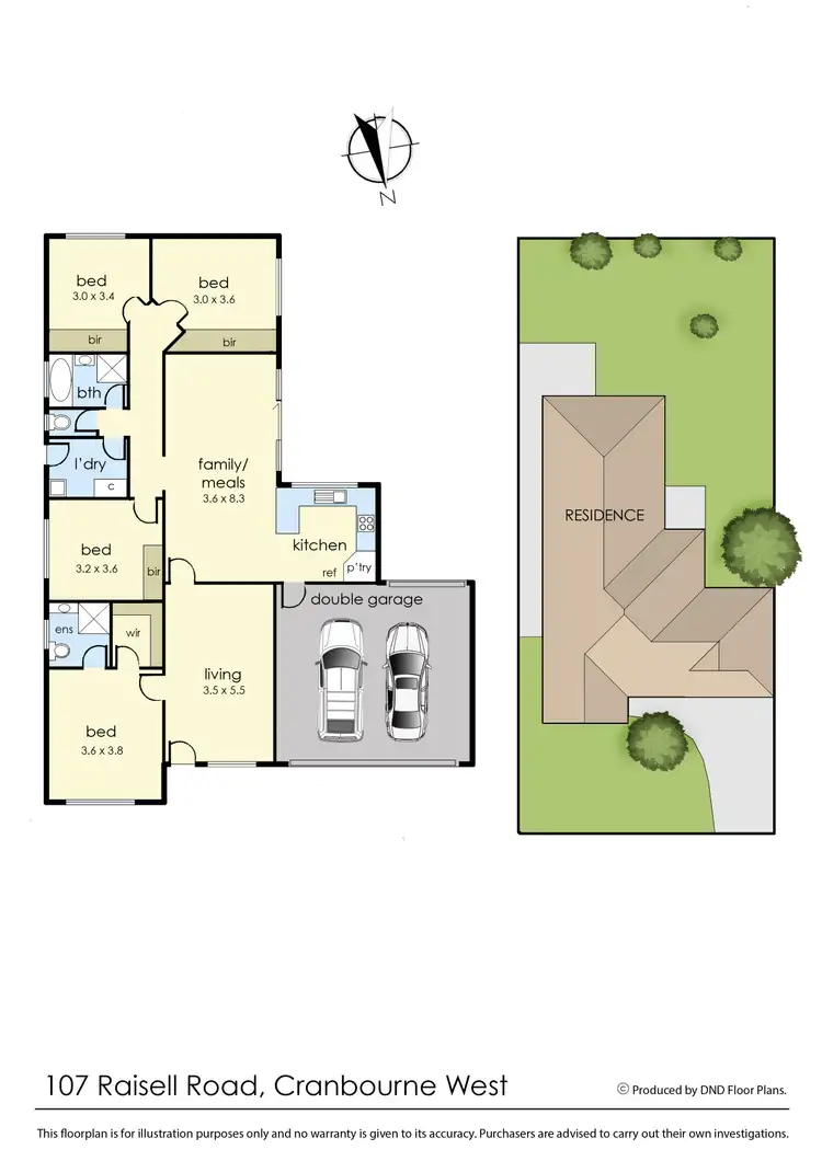 Floorplan of Homely house listing, 107 Raisell Road, Cranbourne West VIC 3977