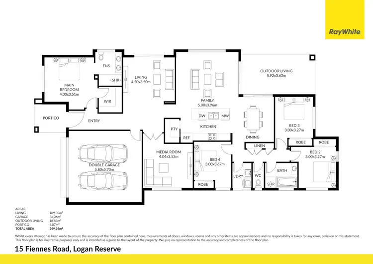 Floorplan of Homely house listing, 15 Fiennes Road, Logan Reserve QLD 4133