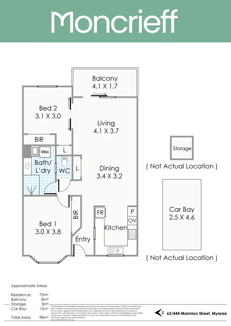 Floorplan of Homely retirement listing, 63/444 Marmion Street, Myaree WA 6154