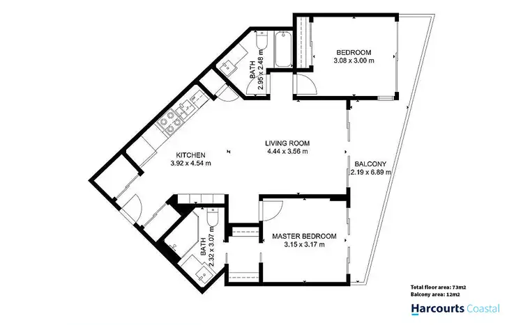 Floorplan of Homely apartment listing, 1135/56 Scarborough Street, Southport QLD 4215