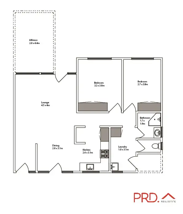 Floorplan of Homely unit listing, Unit 3, 4 Amelia Court, Mildura VIC 3500