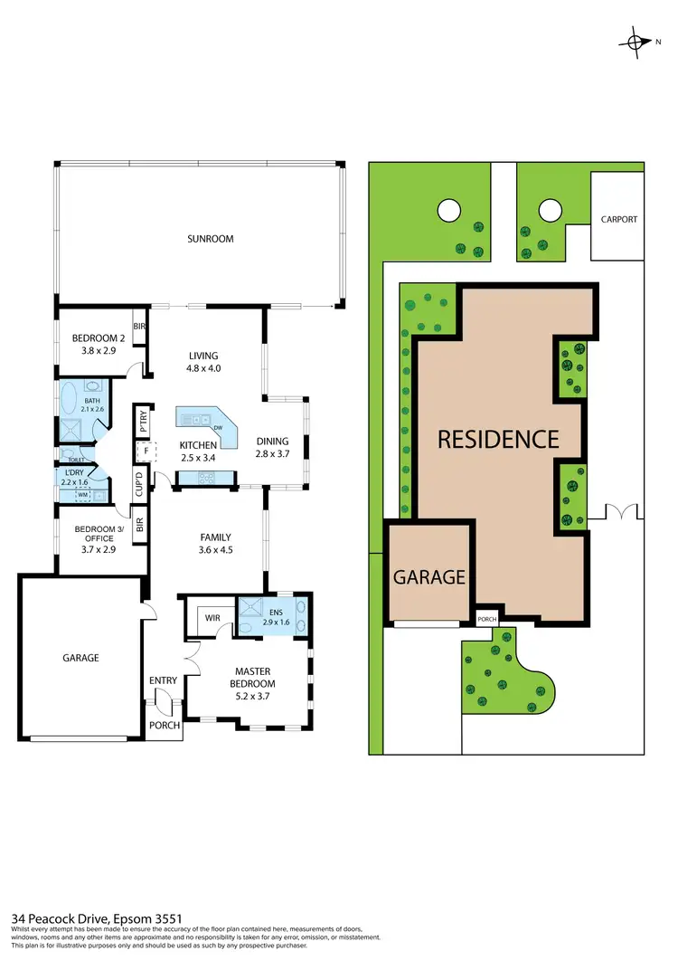 Floorplan of Homely house listing, 34 Peacock Drive, Epsom VIC 3551