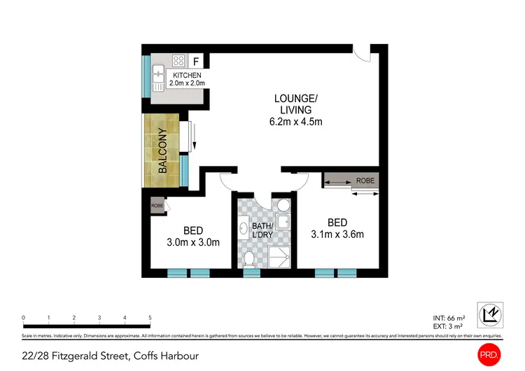 Floorplan of Homely unit listing, 22/28 Fitzgerald Street, Coffs Harbour NSW 2450