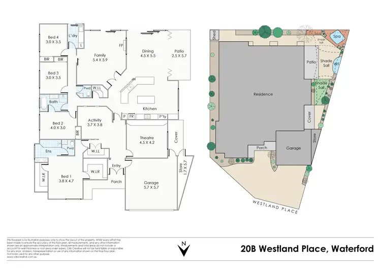 Floorplan of Homely house listing, 20B Westland Place, Waterford WA 6152
