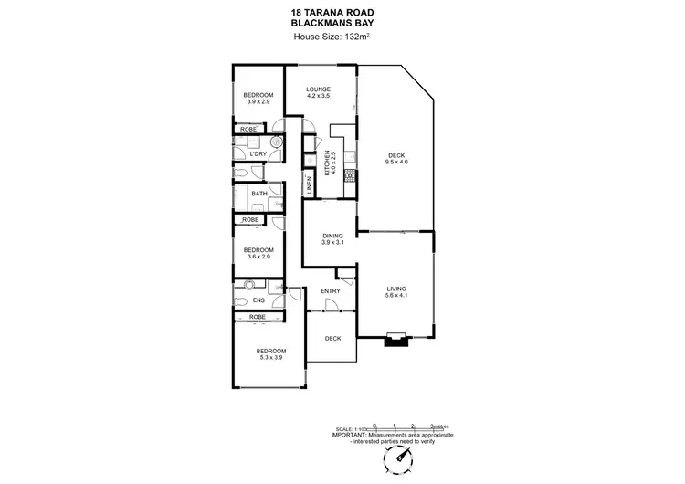 Floorplan of Homely house listing, 18 Tarana Road, Blackmans Bay TAS 7052