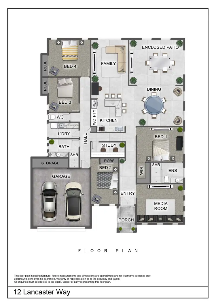 Floorplan of Homely house listing, 12 Lancaster Way, Ooralea QLD 4740