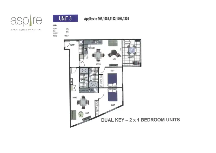 Floorplan of Homely unit listing, 903/11 Ellenborough Street, Woodend QLD 4305