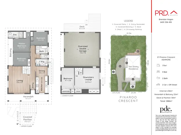 Floorplan of Homely house listing, 21 Pinaroo Crescent, Ashmore QLD 4214