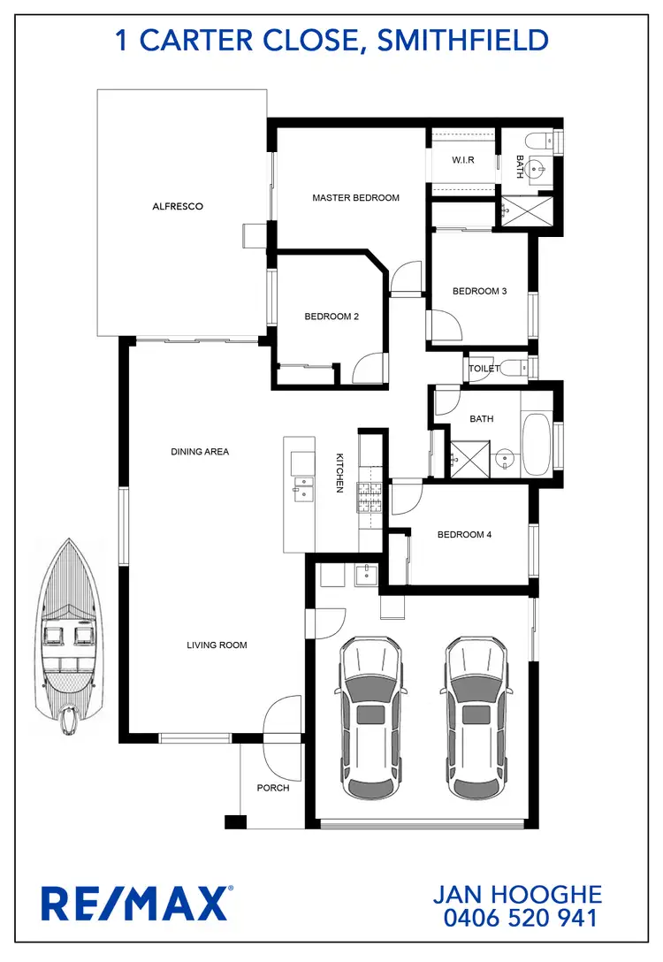 Floorplan of Homely house listing, 1 Carter Close, Smithfield QLD 4878
