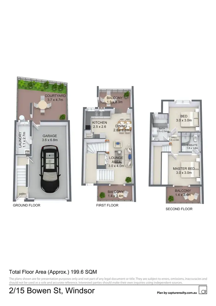 Floorplan of Homely townhouse listing, 2/15 Bowen Street, Windsor QLD 4030