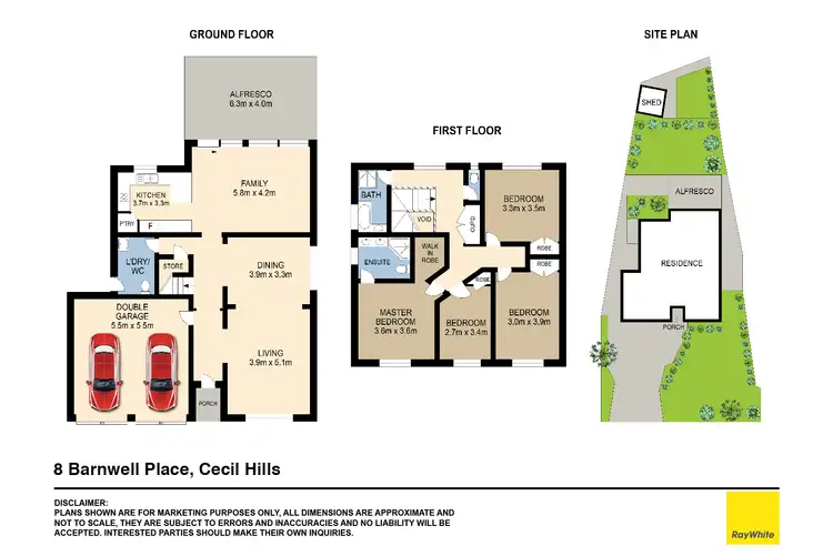 Floorplan of Homely house listing, 8 Barnwell Place, Cecil Hills NSW 2171