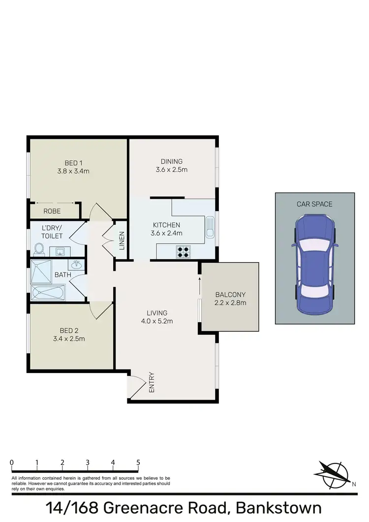 Floorplan of Homely unit listing, 14/168 Greenacre Road, Bankstown NSW 2200