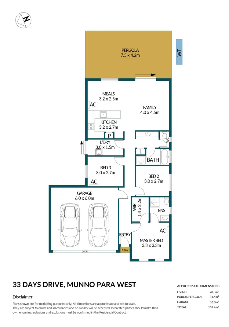 Floorplan of Homely house listing, 33 Days Drive, Munno Para West SA 5115