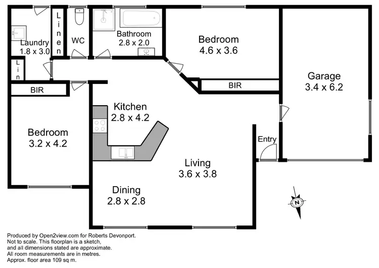Floorplan of Homely unit listing, 2/15 St Andrews Drive, Devonport TAS 7310