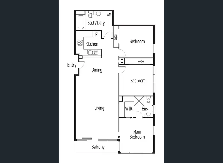 Floorplan of Homely apartment listing, 1711/668 Bourke Street, Melbourne VIC 3000
