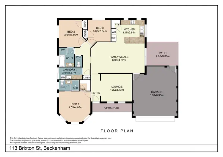 Floorplan of Homely house listing, 113 Brixton Street, Beckenham WA 6107