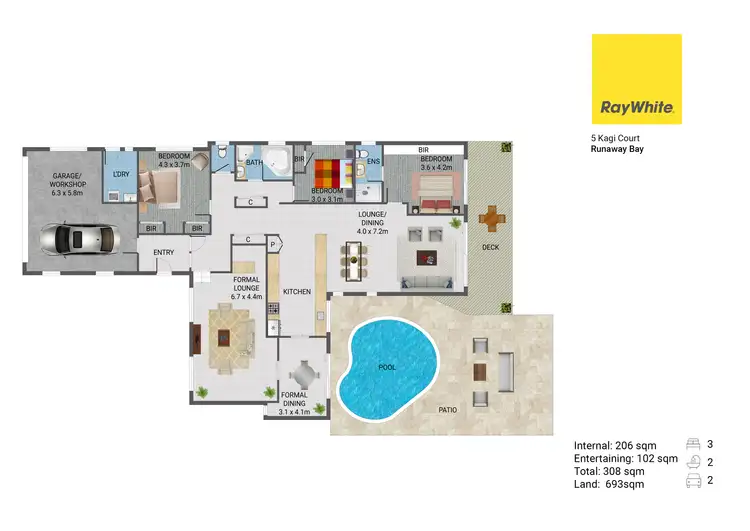 Floorplan of Homely house listing, 5 Kagi Court, Runaway Bay QLD 4216