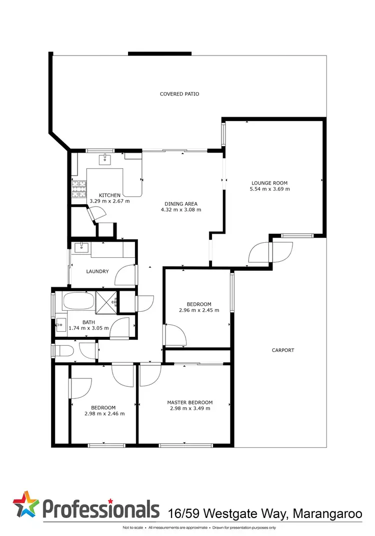 Floorplan of Homely villa listing, 16/59 Westgate Way, Marangaroo WA 6064