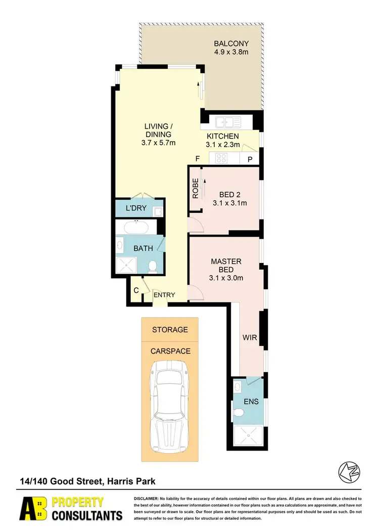 Floorplan of Homely unit listing, 14/140 Good Street, Harris Park NSW 2150