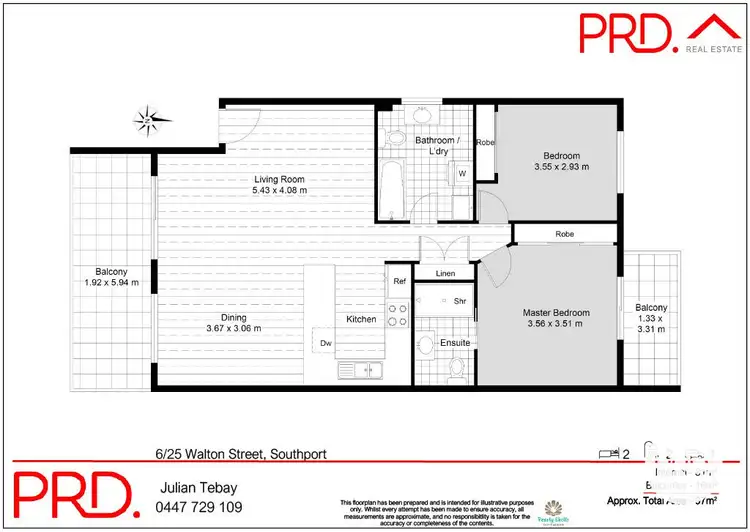 Floorplan of Homely unit listing, 6/25 Walton Street, Southport QLD 4215