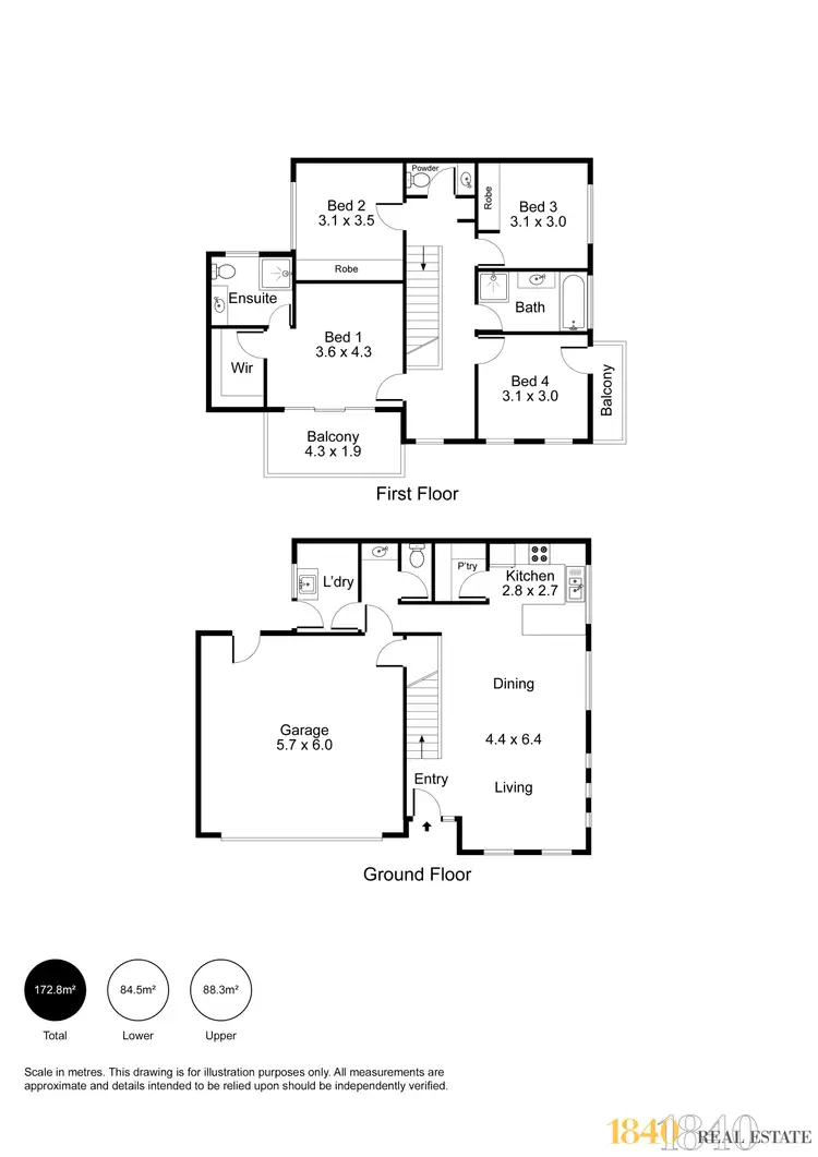 Floorplan of Homely house listing, 1B Palmer St, Lightsview SA 5085