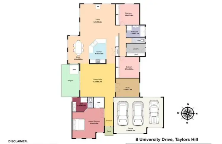 Floorplan of Homely house listing, 8 University Drive, Taylors Hill VIC 3037