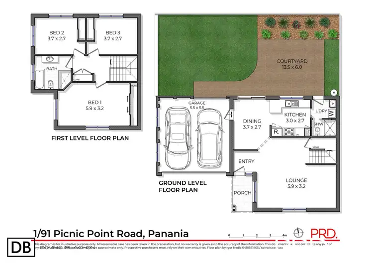 Floorplan of Homely townhouse listing, 1/91 Picnic Point Road, Panania NSW 2213