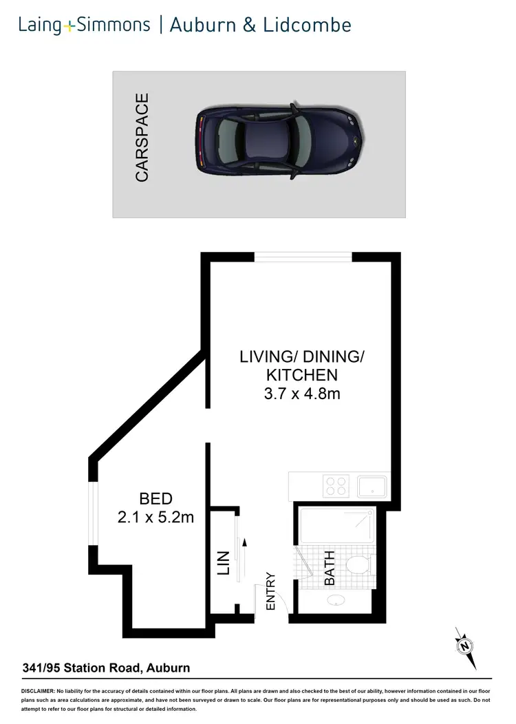 Floorplan of Homely apartment listing, 341/95 Station Rd, Auburn NSW 2144