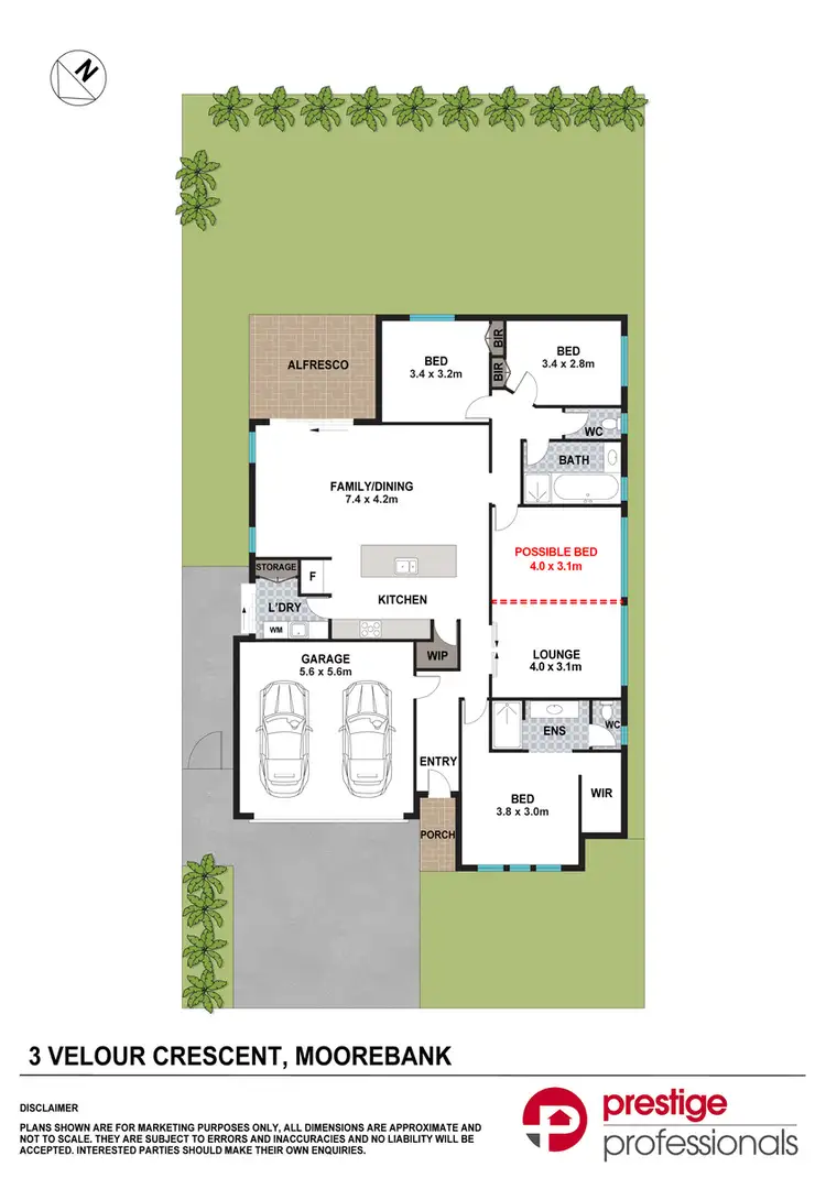 Floorplan of Homely house listing, 3 Velour Crescent, Moorebank NSW 2170