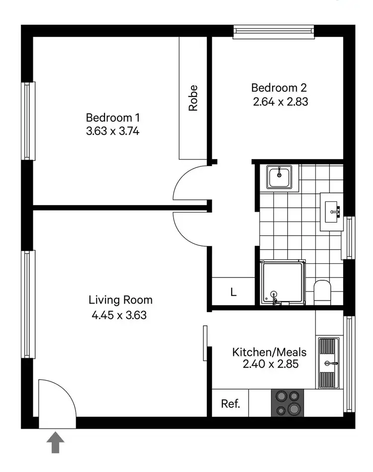 Floorplan of Homely unit listing, 5/421 Anzac Highway, Camden Park SA 5038