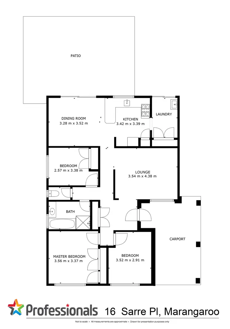 Floorplan of Homely villa listing, 16 Sarre Place, Marangaroo WA 6064