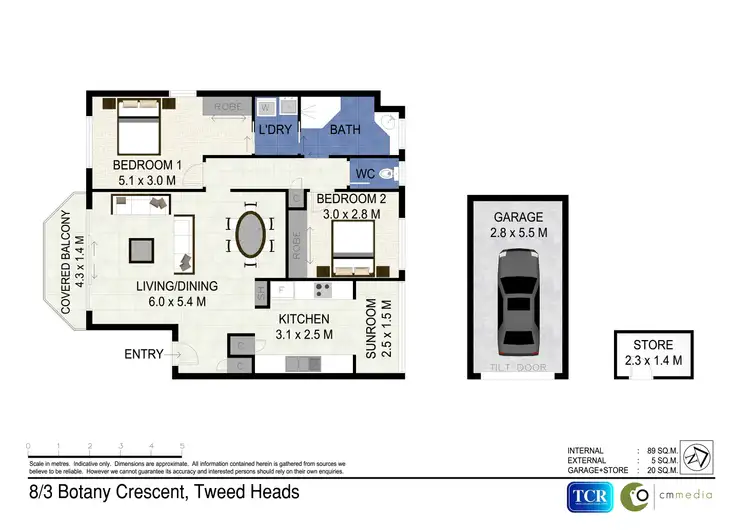 Floorplan of Homely unit listing, 8/3 Botany Crescent, Tweed Heads NSW 2485