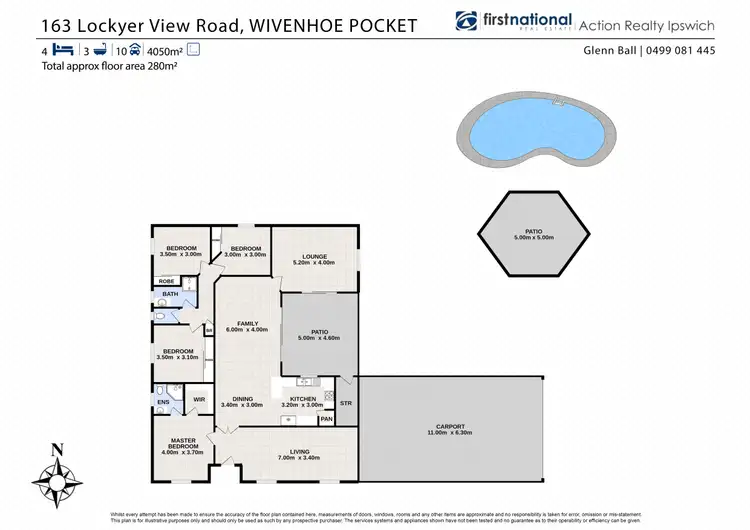 Floorplan of Homely house listing, 163 Lockyer View Road, Wivenhoe Pocket QLD 4306