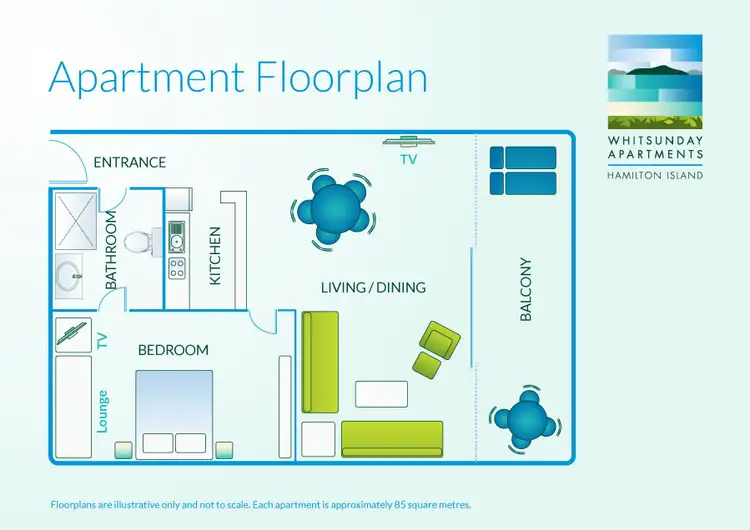 Floorplan of Homely apartment listing, CA1104/14 Resort Drive, Whitsunday Apartments, Hamilton Island QLD 4803