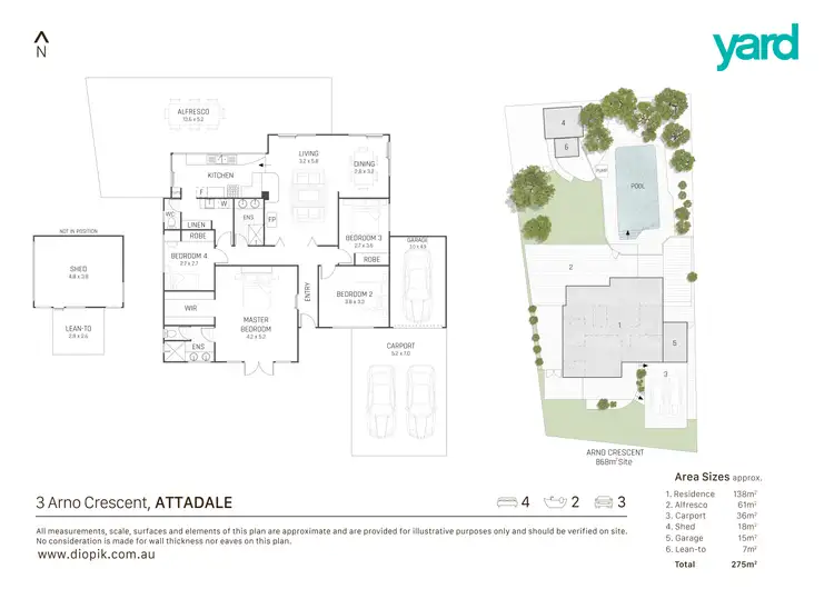 Floorplan of Homely house listing, 3 Arno Crescent, Attadale WA 6156