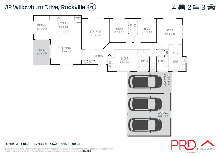 Floorplan of Homely house listing, 32 Willowburn Drive, Rockville QLD 4350